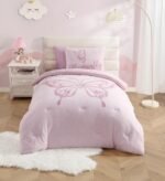 طقم لحاف شتوي زهري - Papillon