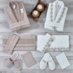 طقم ارواب 12 قطعة بيج فاتح وكريم - LUX