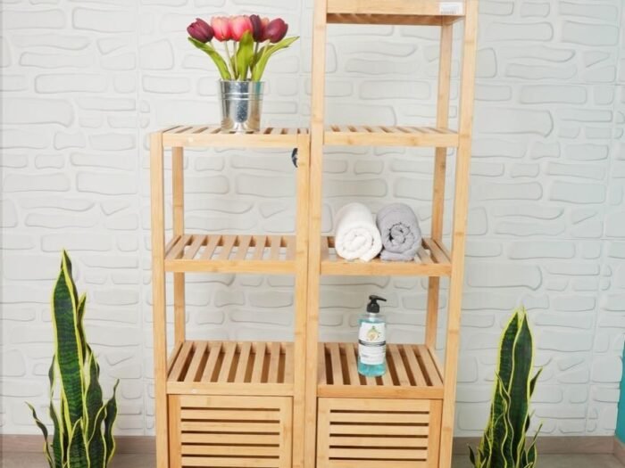 خزانة حمام خشب بامبو - Fend Plus