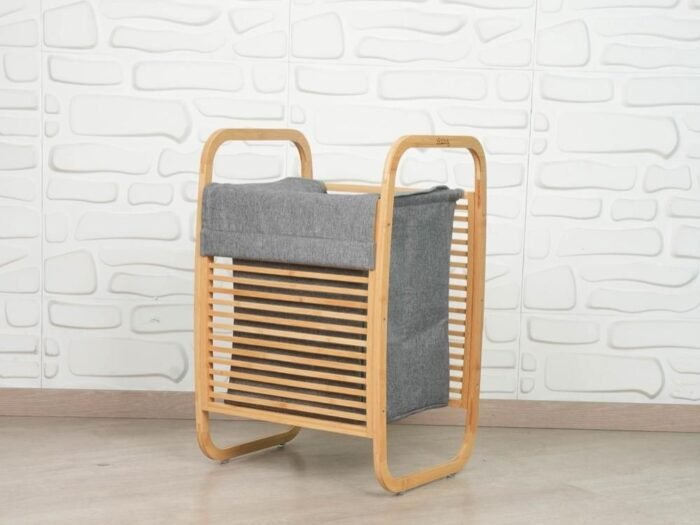 سلة غسيل قماش مع ستاند - Kouboo