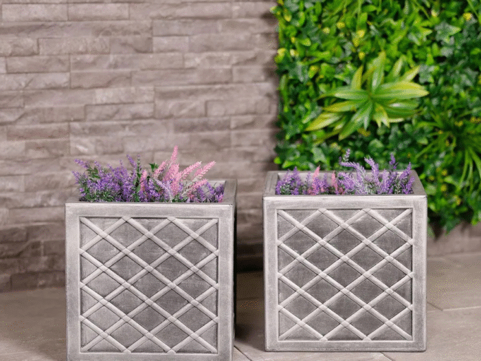 قوار زراعة - Square Lazio planter