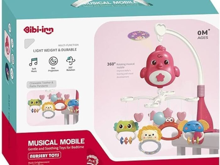 تعليقة سرير بيبي متحركة مع موسيقى