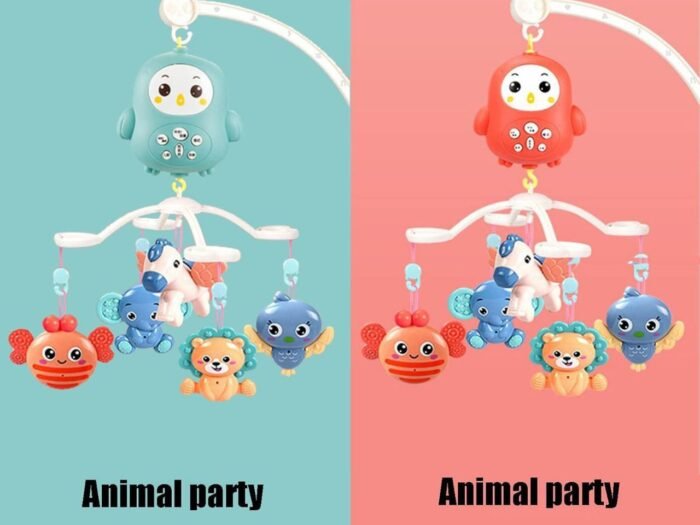 تعليقة سرير بيبي مع موسيقى متحركة مع تحكم