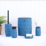 طقم اكسسوار حمام - Luminous Blue & Black