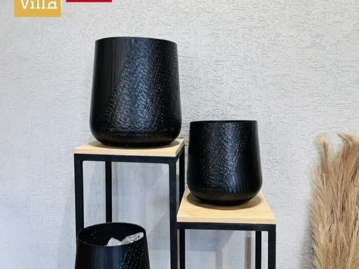 طقم مزهريات انتيك أسود