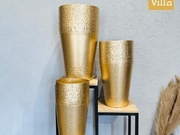 طقم مزهريات انتيك ذهبي