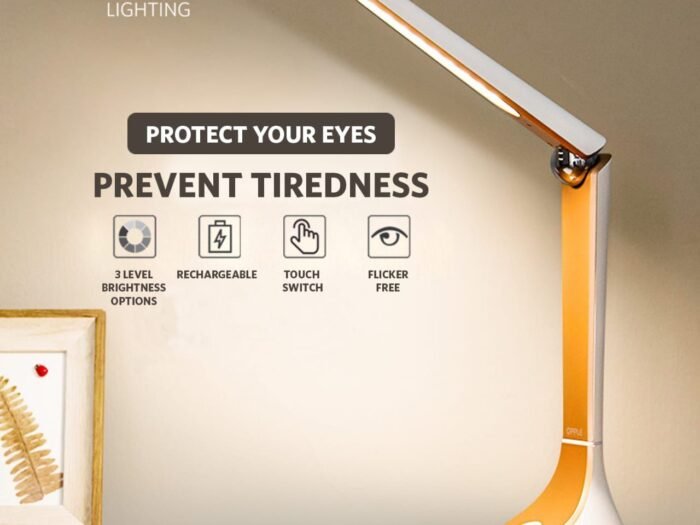 مصباح مكتب شحن اضاءة آمنة ثلاث مستويات اضاءة 