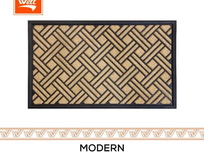 دعسة مدخل بيج وأسود -Modern