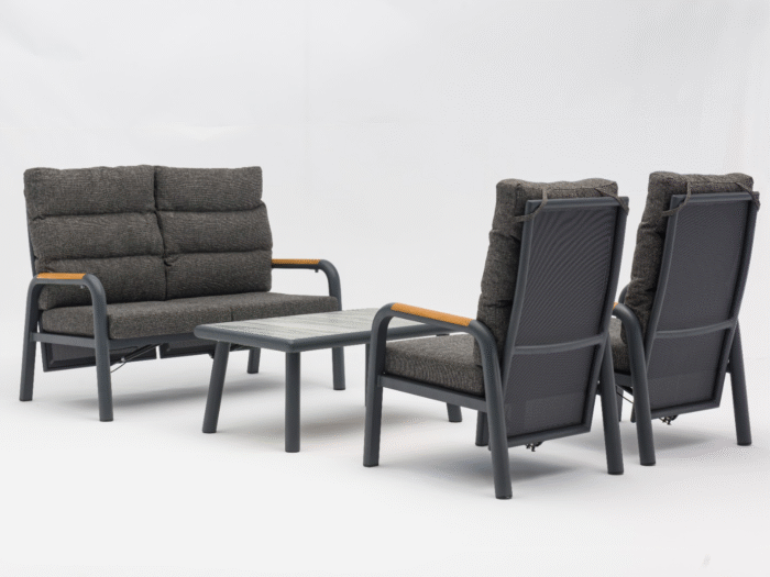 طقم كنب المنيوم Nous - 2+1+1