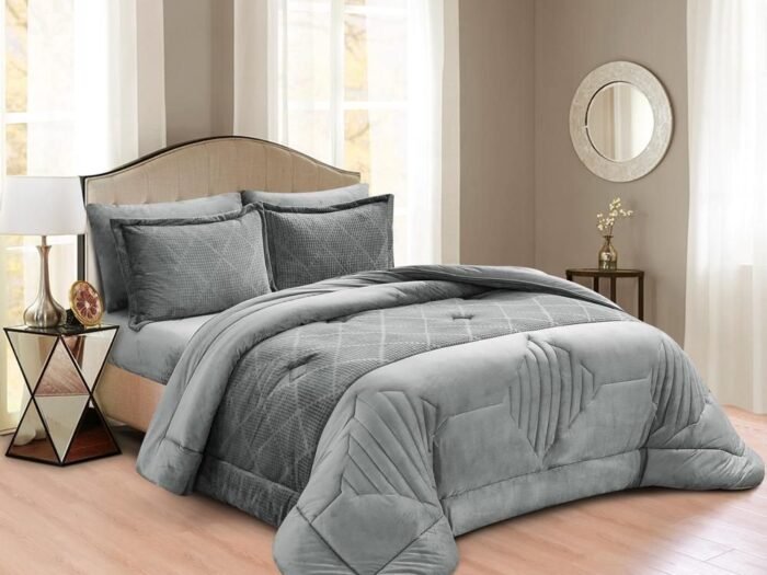 طقم لحاف سكني كينج - Limy Gray
