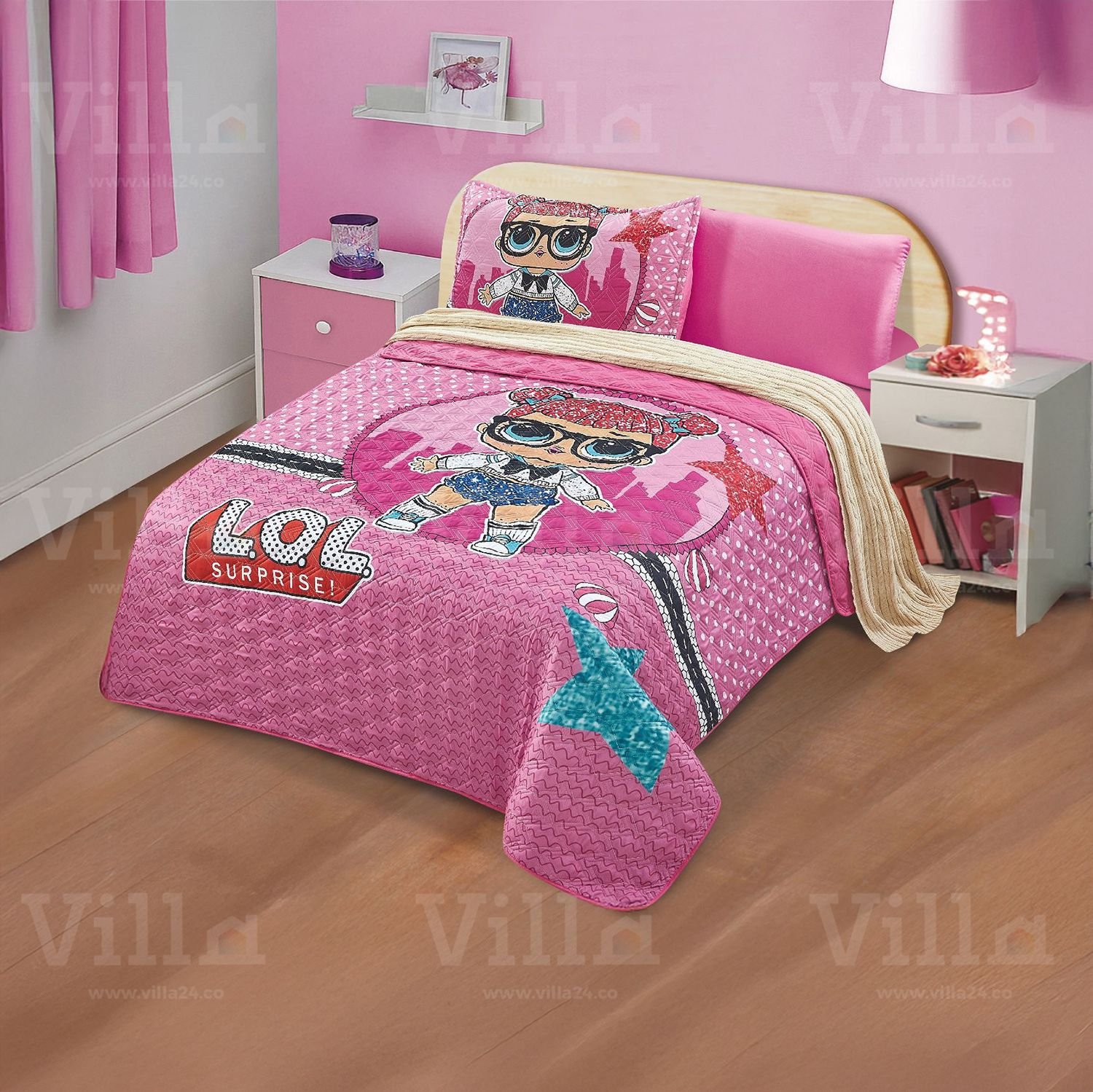 cm8a1ag7j13c401nlbs8f1rhb_6e2b119d-315d-4b7e-a9b7-a37ee8d1cc51__1_-2.jpeg طقم شرشف ديزني صيفي مفرد - LOL - الصورة 1