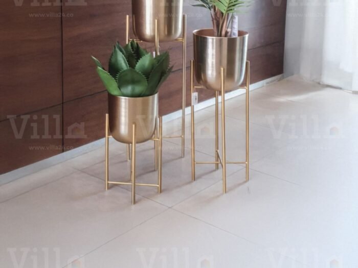 قوار معدني مع ستاند ذهبي - Algreen