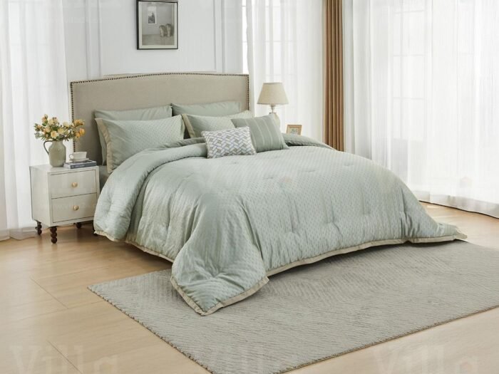 طقم لحاف 8 قطع كينج أخضر - Galileo