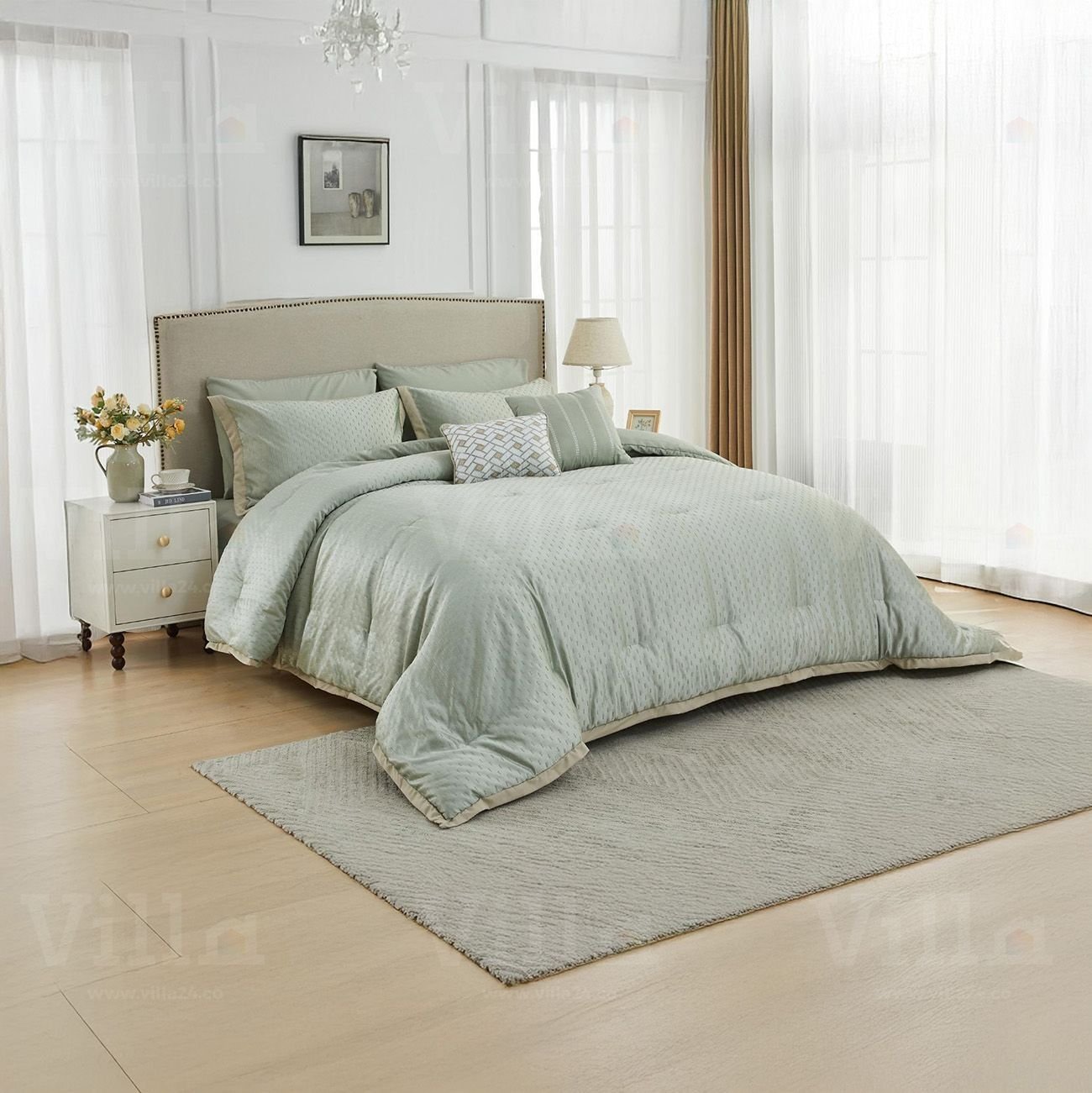 cmbruoir00wfy01ljal341lnf_WhatsApp_Image_2025-06-11_at_13.29.17-2.jpeg طقم لحاف 8 قطع كينج أخضر - Galileo - الصورة 1