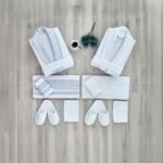 طقم ارواب 12 قطعة أبيض و أبيض - LUX