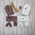 طقم ارواب 12 قطعة بني وكريم - LUX