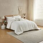 طقم اللحاف صيفي مفرد ونص أبيض - Liz