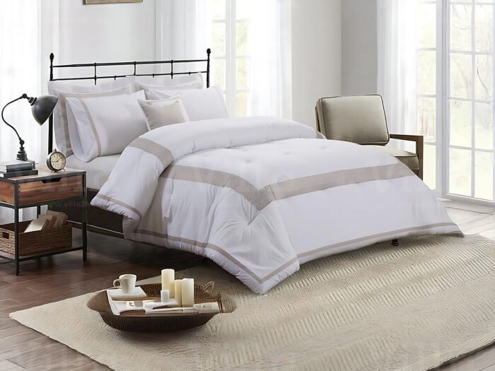 طقم لحاف قطن 100% كينج موكا - Charm