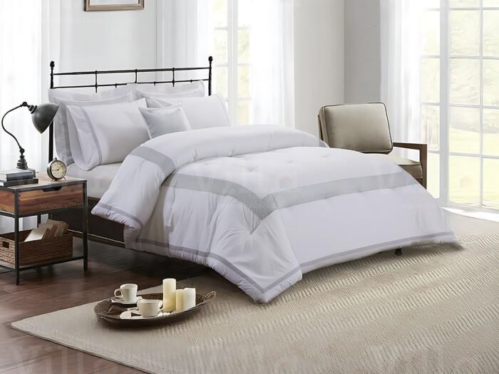 طقم لحاف قطن 100% كينج سكني - Charm