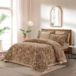 طقم اللحاف كينج بني فاتح - Patmos