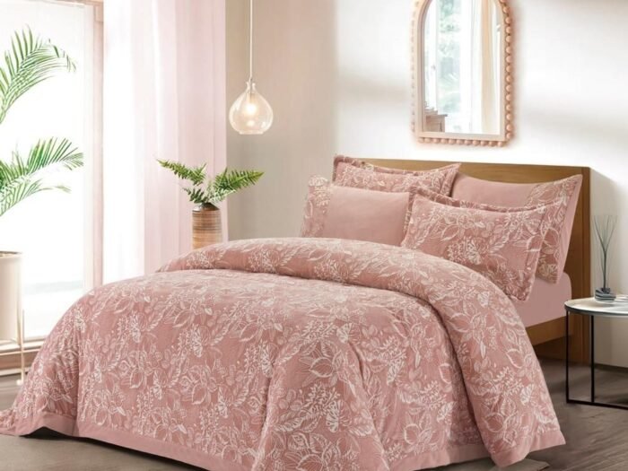 طقم اللحاف كينج زهري - Patmos