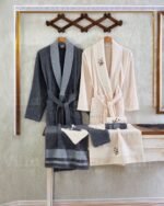 طقم ارواب 10 قطع قطن تركي - مشمشي وسكني