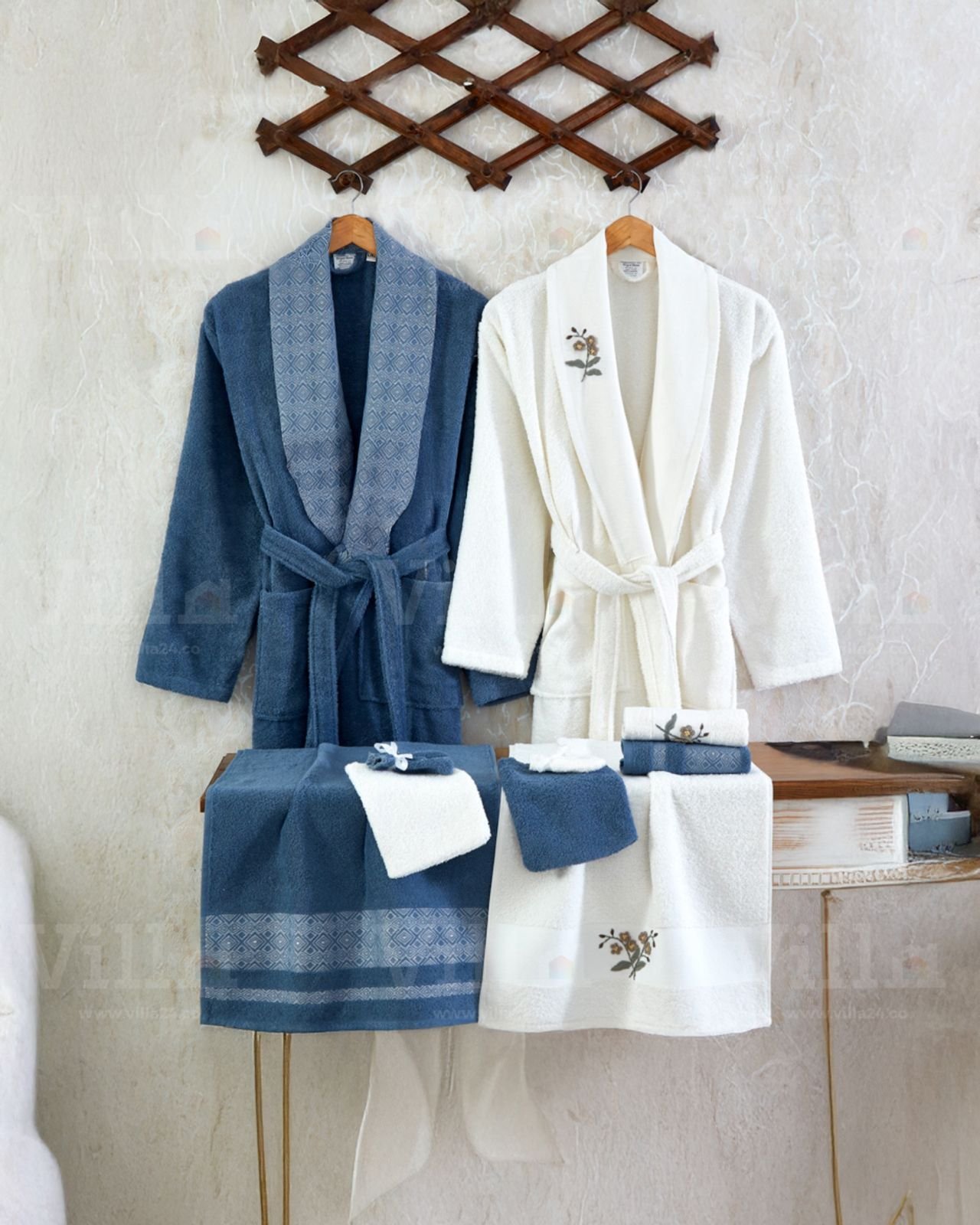 cmgcmb0cb1cif01hn62fgbcow_63d07eb2-b9da-45c7-825a-14e0aa7a58b9-2.jpg طقم ارواب 10 قطع قطن تركي - كريمي وازرق - الصورة 1