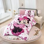 طقم لحاف أطفال شتوي مفرد ونص 5 قطع - Minnie Mouse