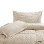 ⁦طقم لحاف شتوي مخمل كينج بيج - CHEVRONE⁩ - الصورة ⁦5⁩