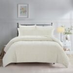 ⁦طقم لحاف شتوي مخمل آيفوري - COCORA⁩ - الصورة ⁦2⁩