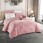 طقم اللحاف شتوي زهري كينج - Eva