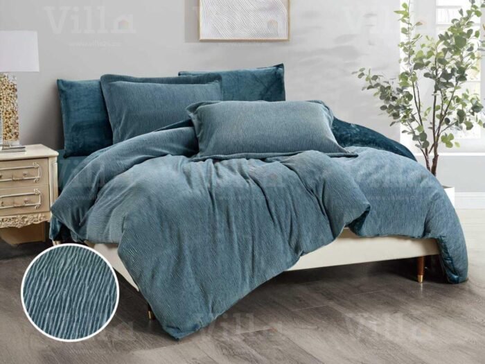 طقم لحاف 6 قطع كينج أزرق - SLUMBER
