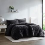 طقم لحاف شتوي فرو أسود - MALEA