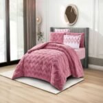 طقم لحاف شتوي مجوز فرو ناعم - NIHAN