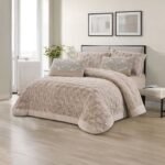 طقم لحاف شتوي كينج فرو  موكا - OM07