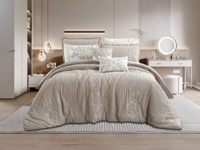 طقم لحاف شتوي كينج بيج مخمل - CHARM