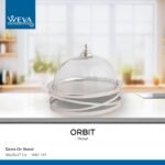 ⁦صحن كيك بقاعدة حلزونية مع غطاء زجاج دائري - Orbit⁩ - الصورة ⁦2⁩