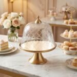 صحن كيك مع غطاء زجاج دائري - Chateau