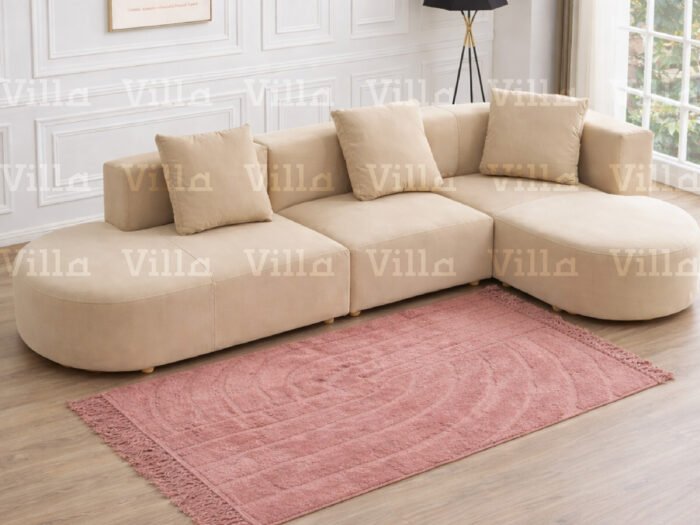 بساط هندي قطني منسوج زهري - MARRAKECH