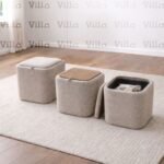 كراسي تخزين مع قاعدة خشب - QUADRA