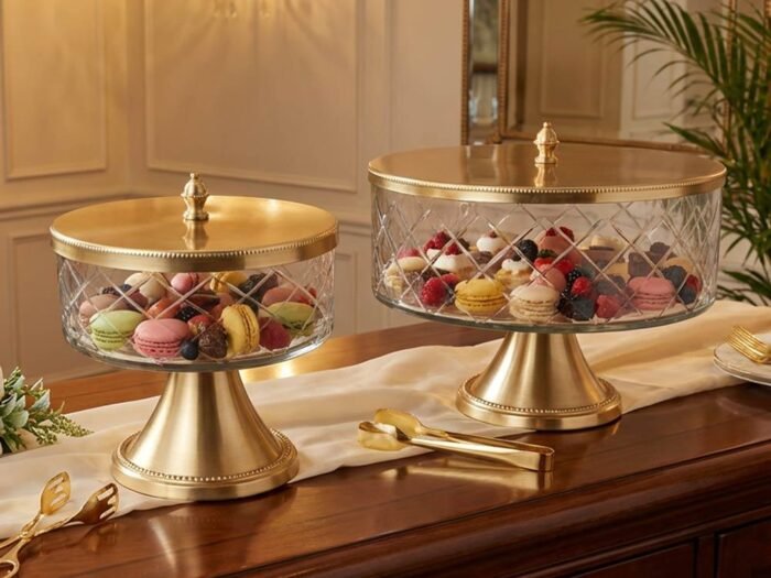 صحن زجاج مع غطاء دائري - Radiance