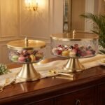 صحن زجاج مع غطاء دائري - Radiance