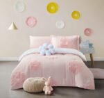 طقم لحاف مفرد ونصف 5 قطع زهري - Gracie