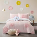 طقم لحاف مفرد ونصف 5 قطع زهري - Gracie