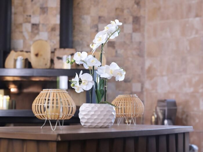 مزهرية ورد  - Graceful White