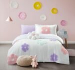 طقم لحاف مفرد ونصف 5 قطع أبيض - Gracie