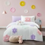 طقم لحاف مفرد ونصف 5 قطع أبيض - Gracie