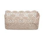 ⁦سلة بشاكير كروشيه مستطيلة مع يد - Yarnware⁩ - الصورة ⁦2⁩