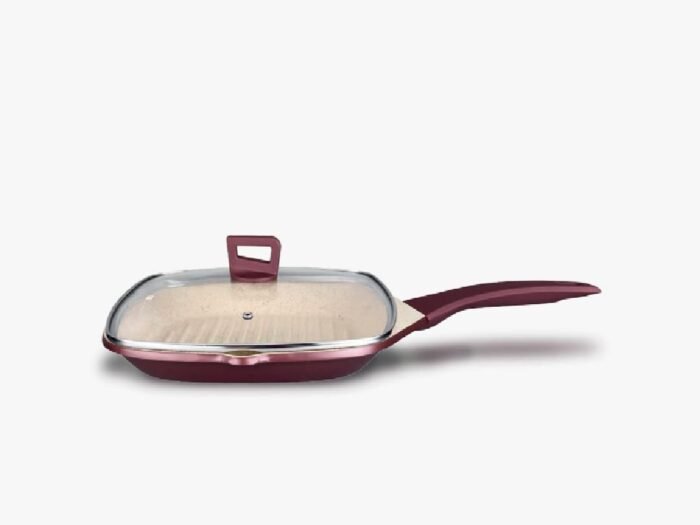 غريل مع غطاء مسطح  28 سم خمري مغلفة بالسيراميك - Dorsch