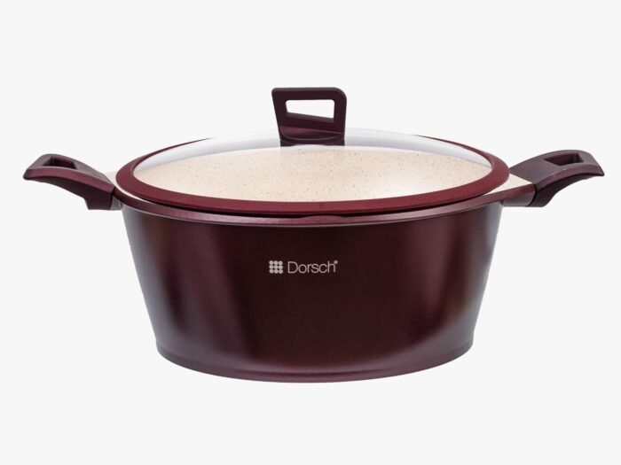 طنجرة 1.8 لتر - 18سم مغلفة بالسيراميك مع غطاء مسطح - Dorsch